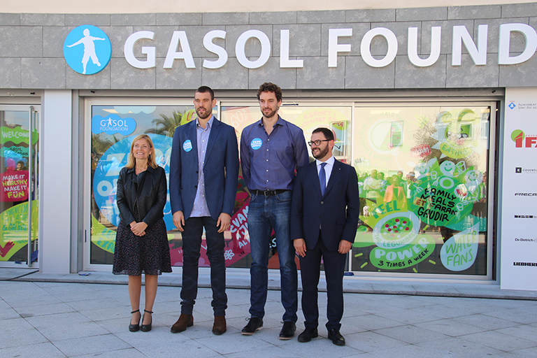 Acte d'inauguració de la seu de la Gasol Foundation l'any 2017