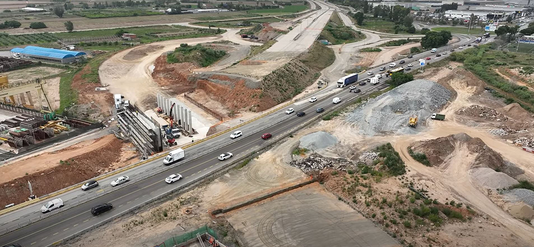 Obres de l'autovia B-25 a l'entorn de la carretera C-245