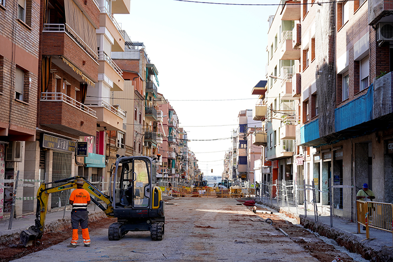 Imatge del carrer Jaume Balmes en obres