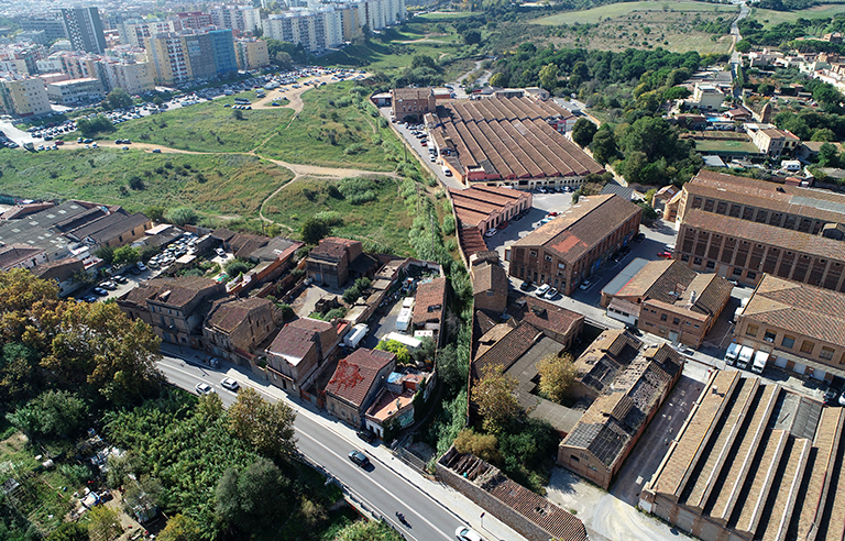 Vista aèria de la zona de la riera de Can Soler, principal corredor biològic de Sant Boi