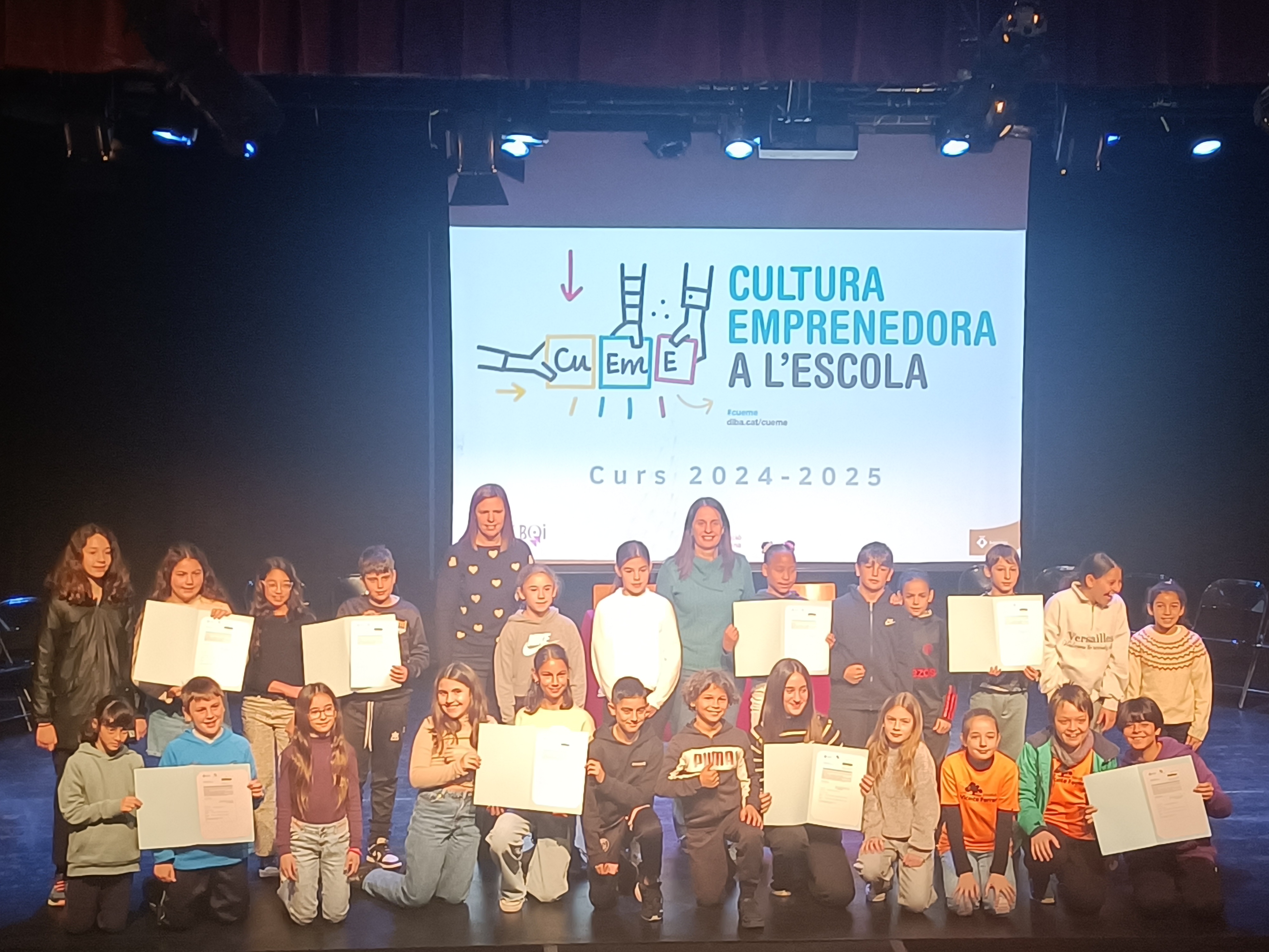 Lliurament de diplomes de participació Cultura Emprenedora a l’Escola 2025 a Can Massallera