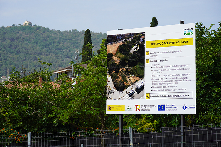 Cartell d'obra del projecte