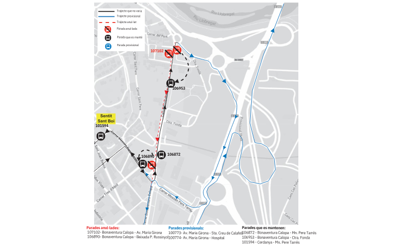 Mapa recorregut L74 i X79