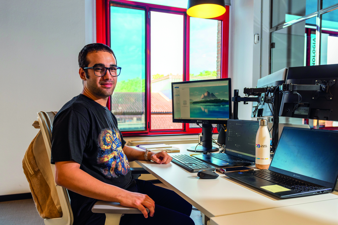 Un participant al programa, durant les seves pràctiques a l'empresa Bella Aurora