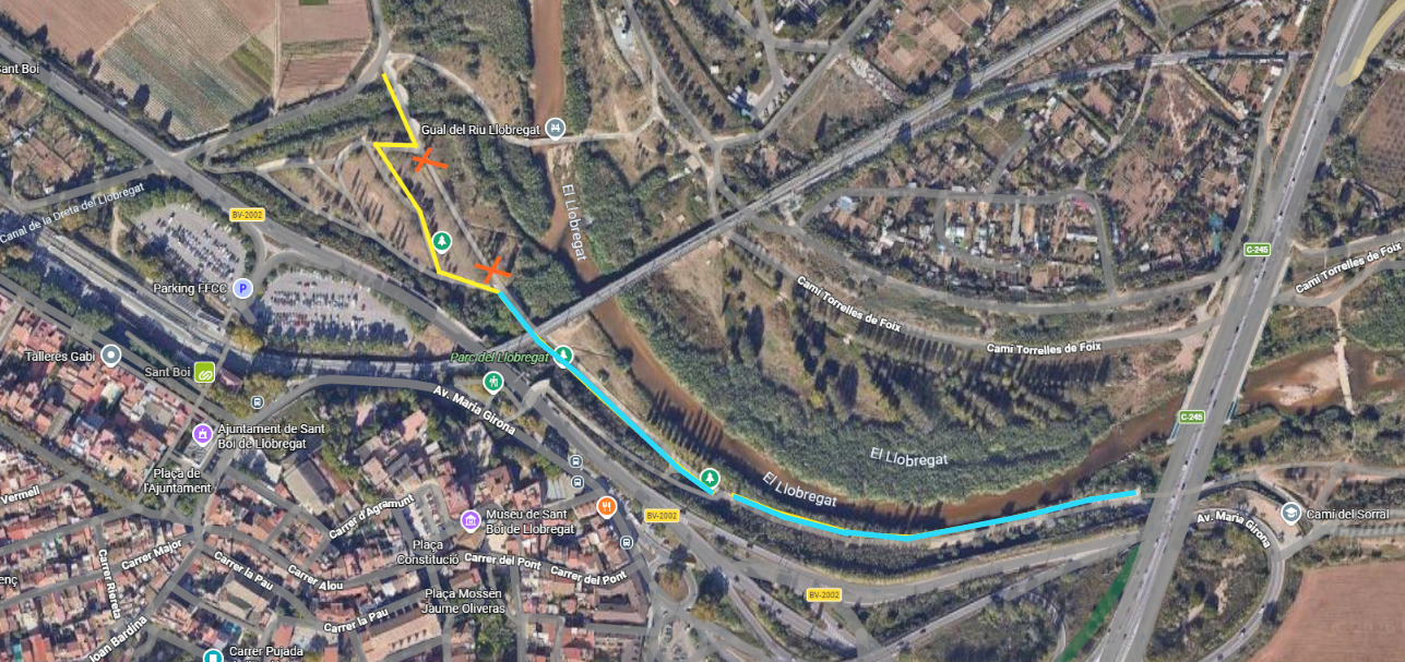 Afectació camí del riu