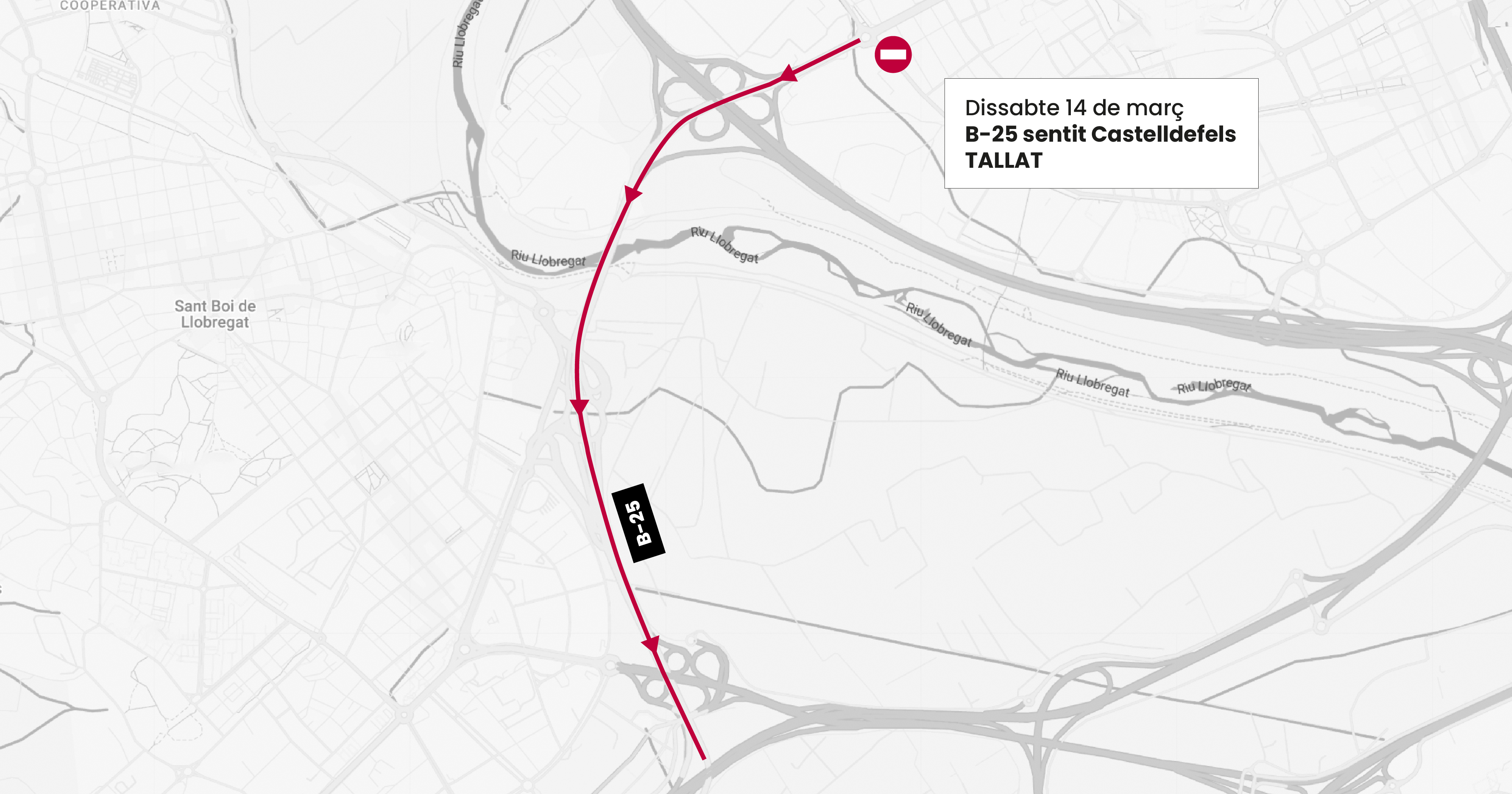 Tall trànsit dissabte B-25