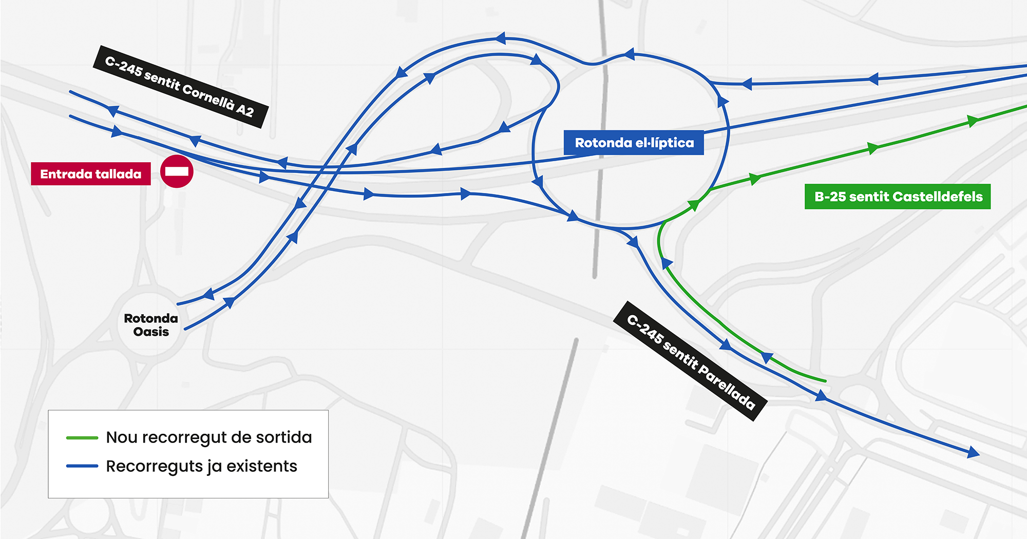 Mapa nova sortida castelldefels