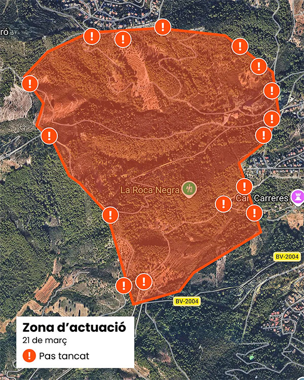 Mapa de zona afectada