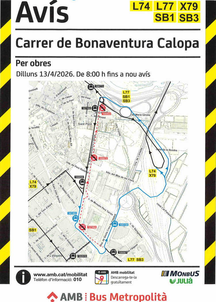 Afectació busos Sant Boi Nord