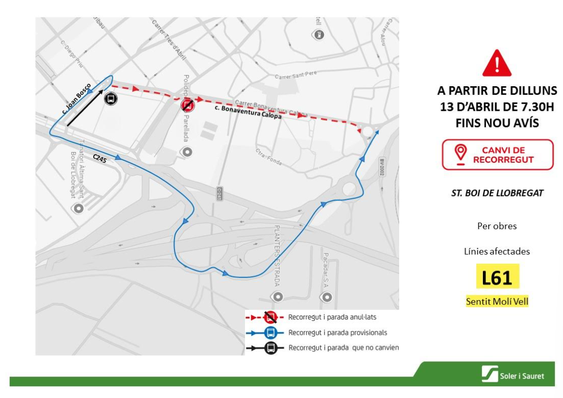 Afectació busos Sant Boi Nord 2