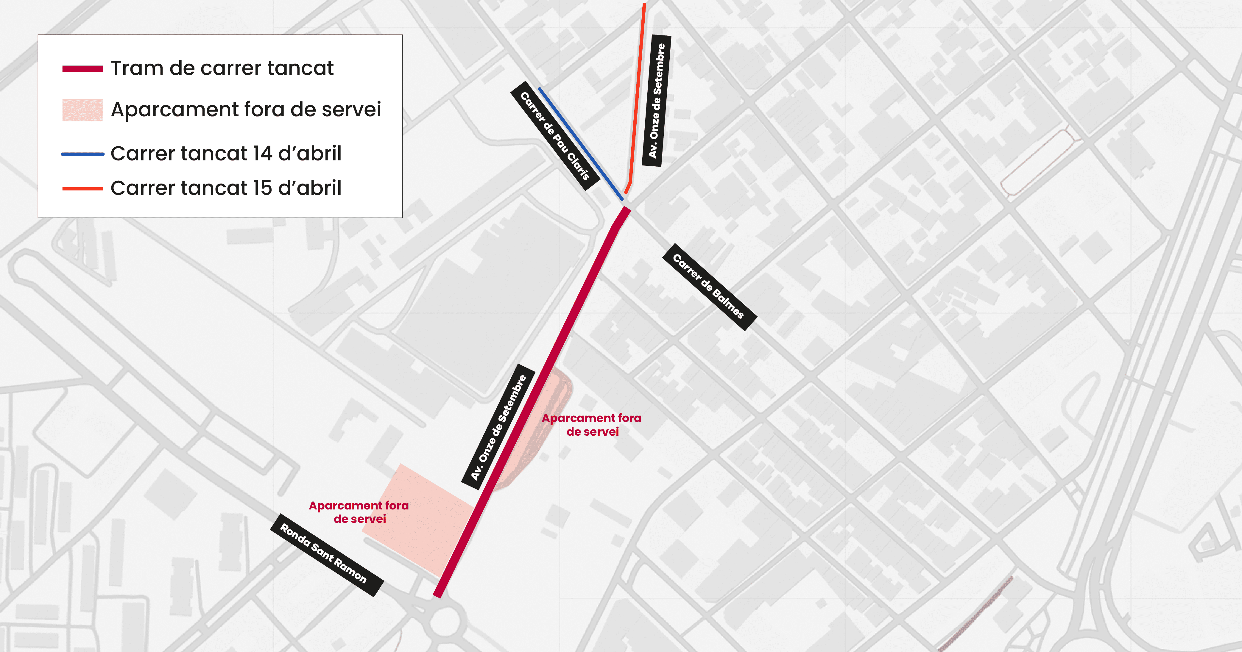 Mapa afectació Onze de Setembre