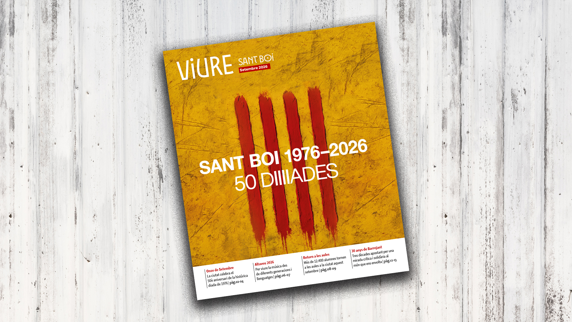 La portada de la revista està dedicada a l'Onze de Setembre