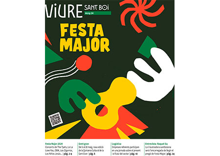 Portada del Viure Sant Boi de maig, amb el cartell de la Festa Major