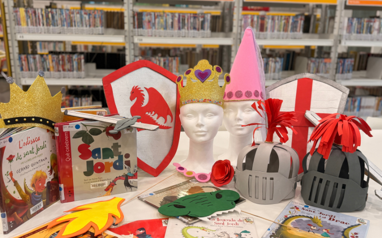 Sant Jordi a la biblioteca