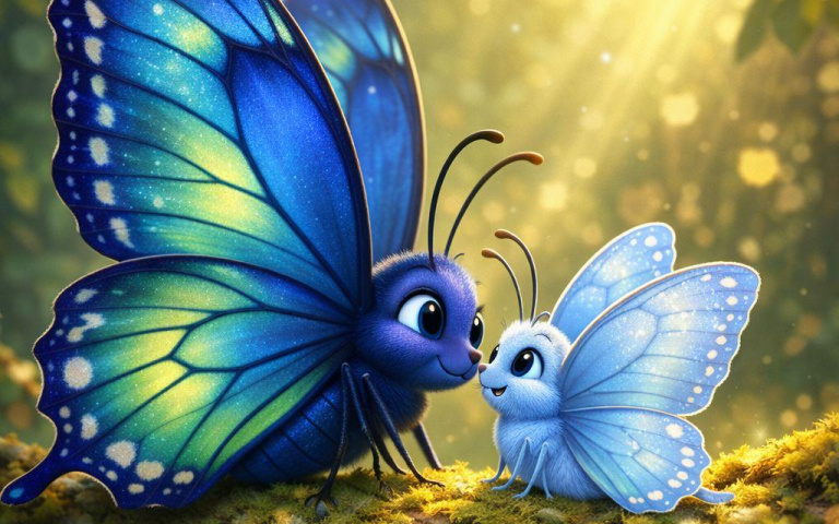 Mariposita que volaba a su propio ritmo