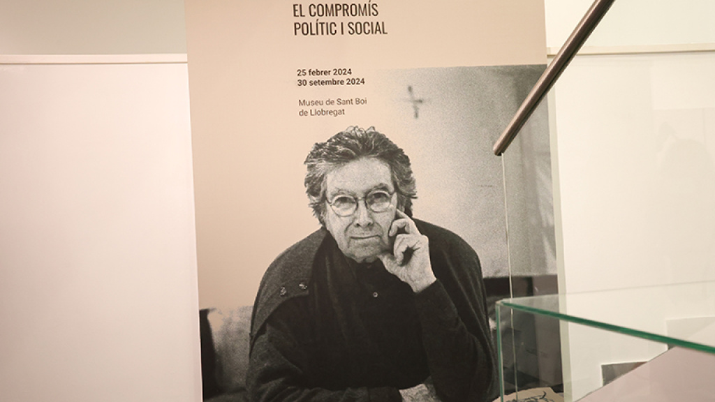 Cartell de l'exposició 'Antoni Tàpies. El compromís polític i social'