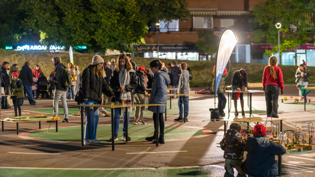 Imatge de la festa a la plaça