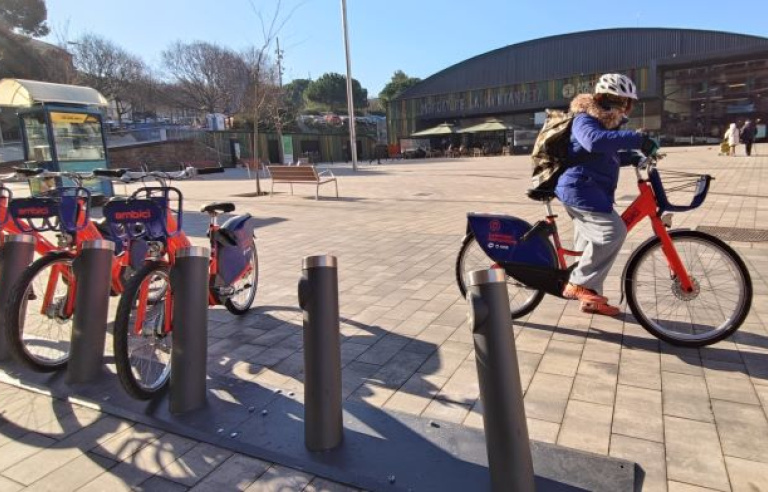 Estació de l'AMBici en funcionament