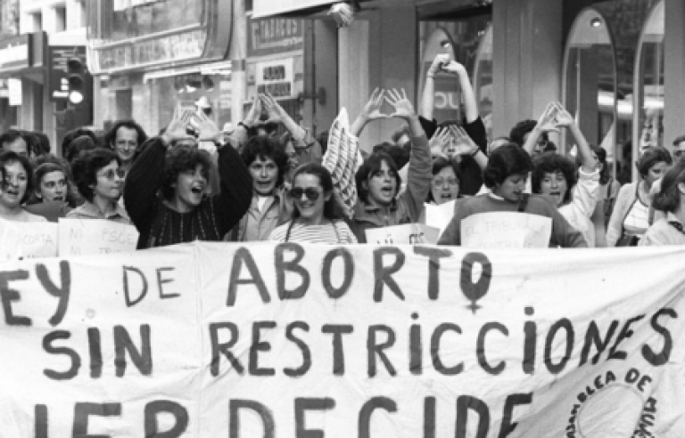 manifestants llei de l'avortament 1985