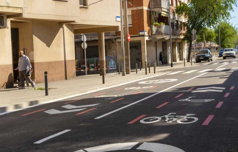Tram recentment asfaltat a l'avinguda Onze de Setembre