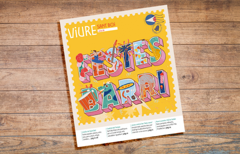 Portada del Viure Sant Boi del mes de juny, dedicada a les Festes de Barri